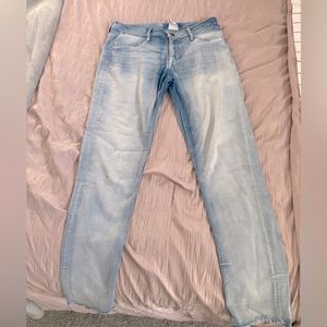 Blue low waisted jeans